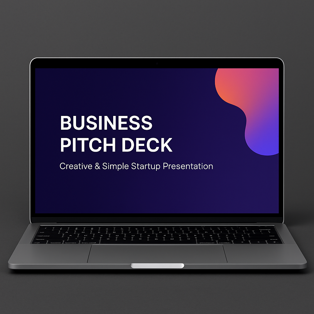 Colorful Business Pitch Deck PowerPoint Template Startup & Investor Presentation