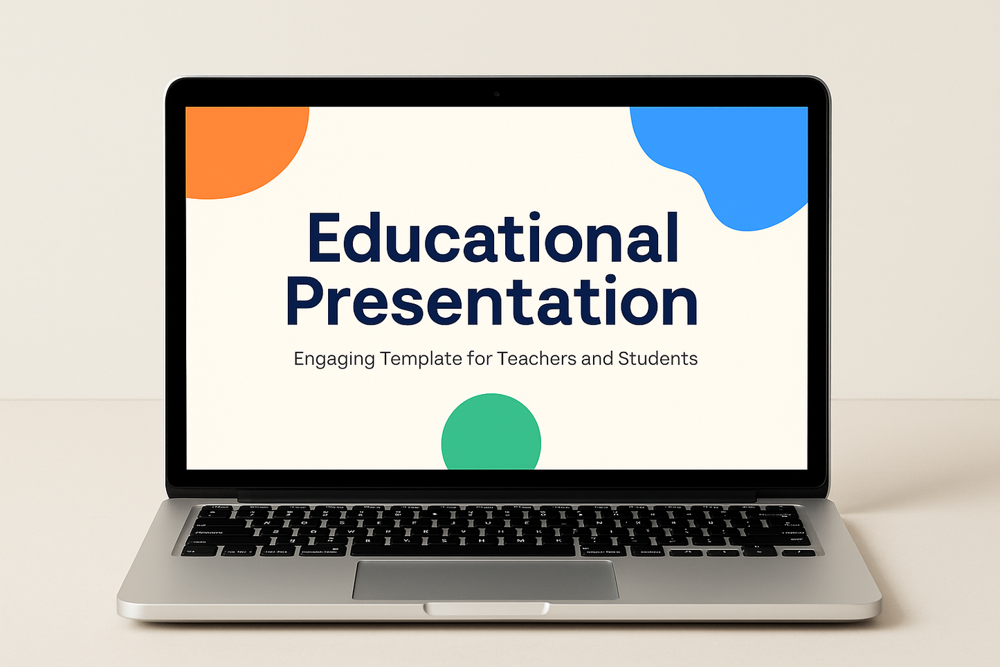 Colorful Educational PowerPoint Template Teacher & Student Lesson Presentation