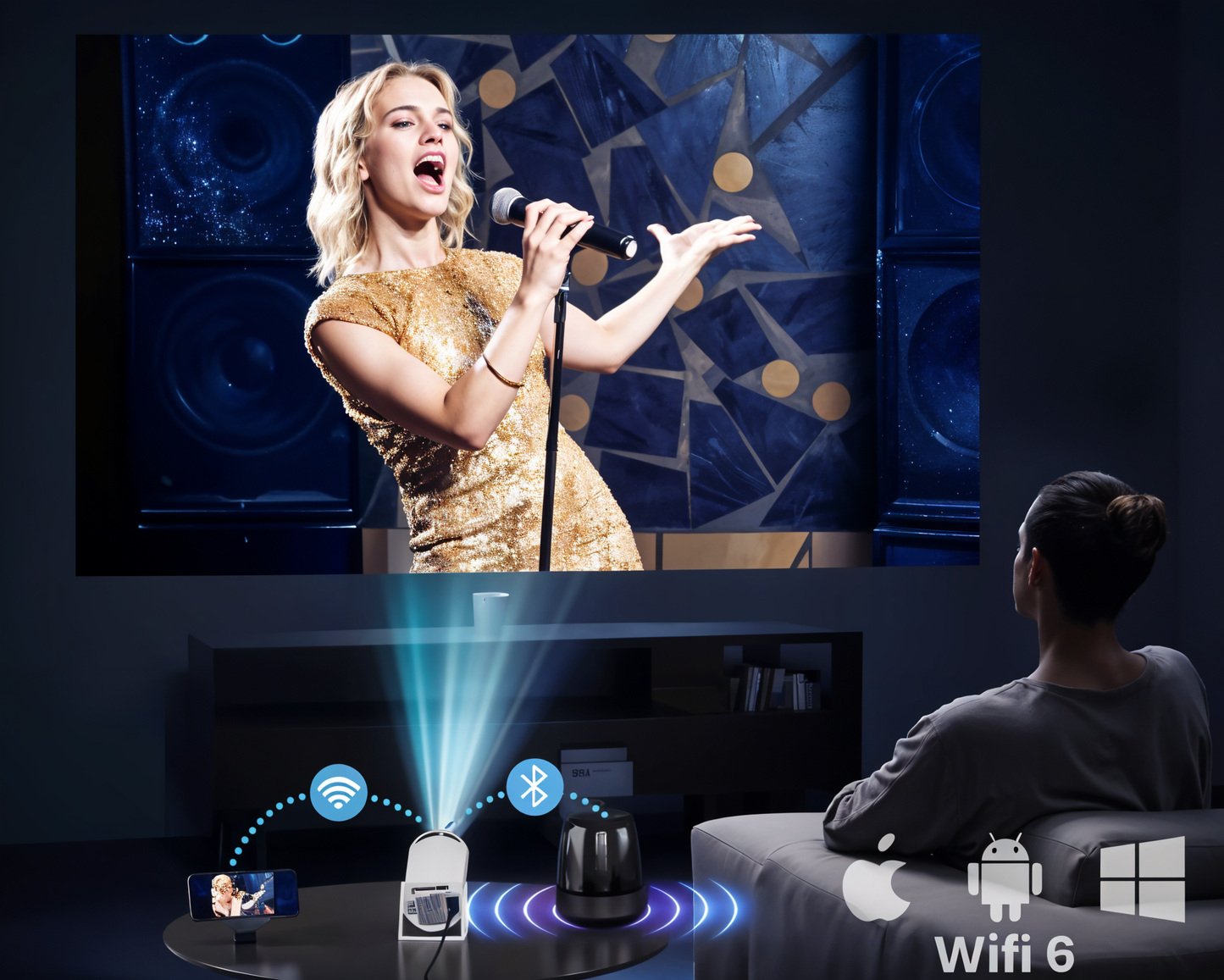 Rensyn™ - Smart Projector Portable Full HD